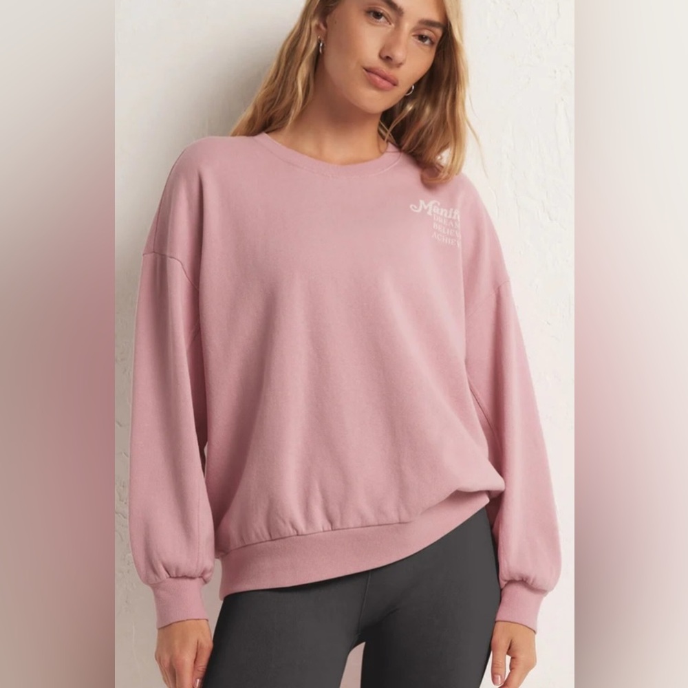 NEW Z Supply Manifest Your Dreams Oversized Sweatshirt Size XS